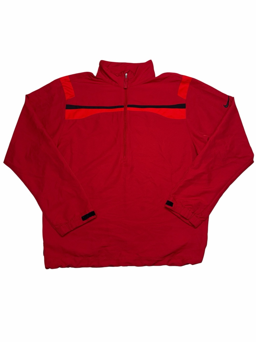 Nike Golf Half Zip Pullover Windbreaker Jacket Mens Small Red Lightweight